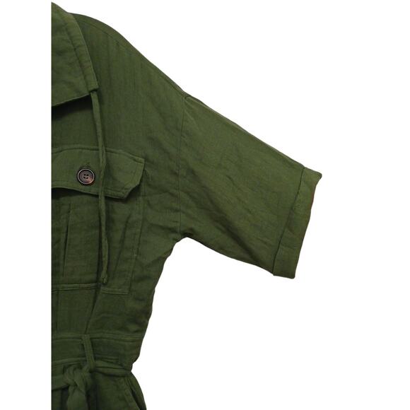 Lumiere Boiler Long Jumpsuit Size S Olive Cargo Gorp Safari Charlie's Angels - Picture 7 of 16